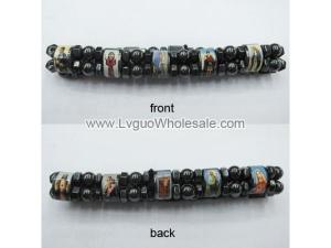 Magnetic Hematite Religious Sealed Icon Bracelet 7.8inch